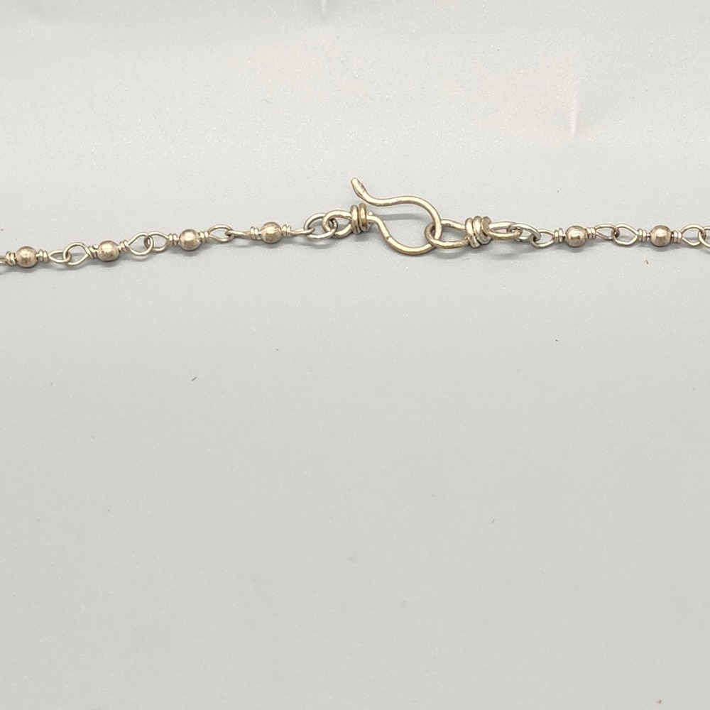 Christmas Tree Charm Necklace Long Gold Silver Tone Festive Holiday - Picture 3 of 3